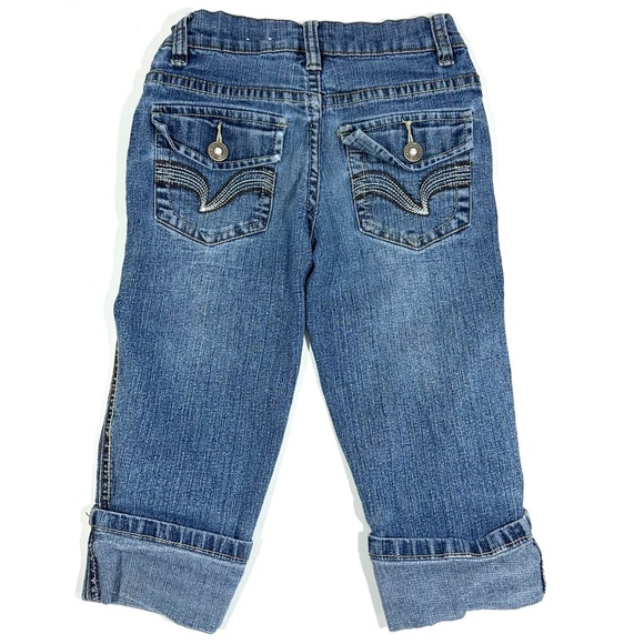 Set of 2 - Old Navy & Arizona Jean Co Girls Size 7 Blue Denim Capri Jeans - Picture 15 of 16